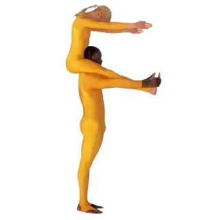 🤬 acrobatique, lettre F, figure humaine, alphabet whatsapp sticker