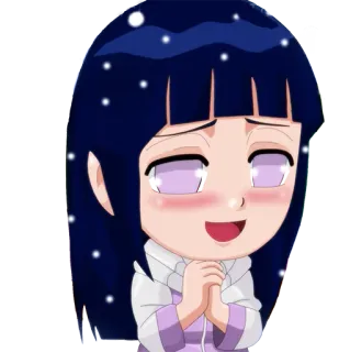 😍 Hinata Naruto 애니메이션, 귀여운, 닌자, 소녀, 치비 telegram sticker
