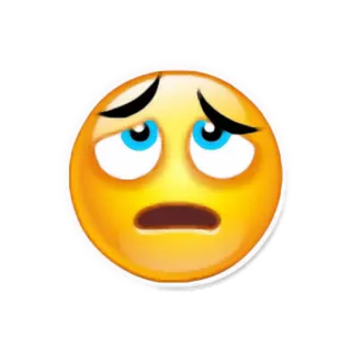 😶 emoji, triste, chateado, rosto, sentimento, expressão telegram sticker