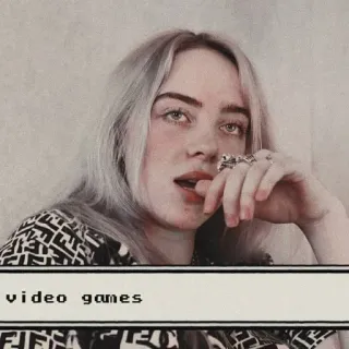 💧 video games วิดีโอเกม, เกมมิ่ง, บันเทิง, Billie Eilish telegram sticker