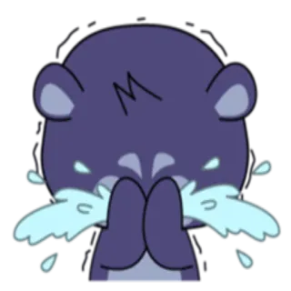 😭 pleurer, triste, dessin animé, emoji, mignon telegram sticker