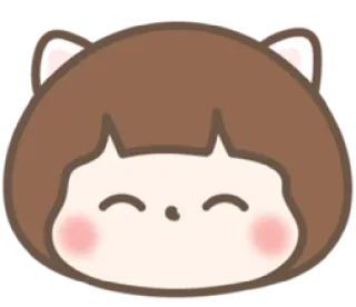 ☺️ Desenho animado, Fofo, Kawaii, Criança, Menina, Feliz, Emoji telegram sticker