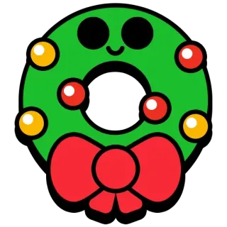 🙂 Weihnachten, Kranz, festlich, Feiertag, Dekoration, Schleife, Ornamente telegram sticker