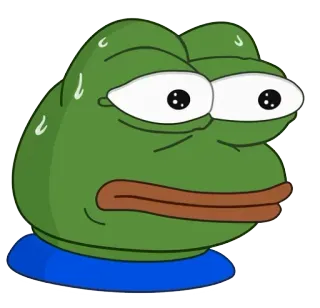 👀 Pepe the Frog Pepe, Kikker, Meme, Internetmeme, Verdrietig, Emotioneel telegram sticker