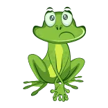 🥺 frosch, tier, cartoon, grün, lurch, traurig telegram sticker