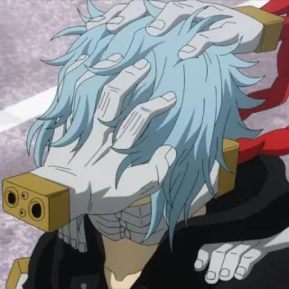 😐 Tomura Shigaraki My Hero Academia アニメ, ヴィラン, 手, 漫画, 死柄木 telegram sticker