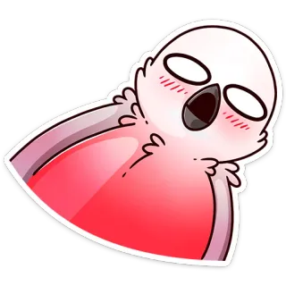 😵 Dessin animé, Personnage, Visage, Bouche, Expression, Rose, Mignon telegram sticker