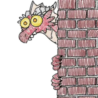 🤲 naga, monster, tembok bata, kartun, makhluk, gambar telegram sticker