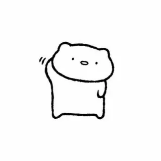 🌿 orso, animale, cartone animato, carino, che saluta, kawaii telegram sticker
