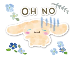 🧁 OH NO cinnamonroll, kawaii, lindo, sticker, oh no, dibujo animado whatsapp sticker