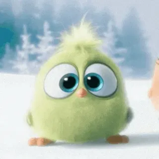🙂 птица, милый, животное, цыпленок, пушистый, мультфильм telegram sticker