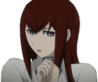 😟 Kurisu Makise Steins;Gate アニメ, 女の子, 科学, 白衣, シュタインズ・ゲート, 牧瀬紅莉栖 telegram sticker