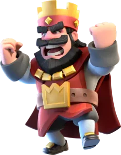 😡 King Clash Royale ราชา, Clash Royale, เกมมือถือ, ตัวละคร, มงกุฎ telegram sticker