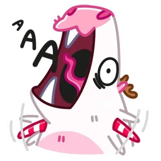 😲 AAAA Dessin animé, Cri, Expression, Fou, Drôle, Émotionnel telegram sticker