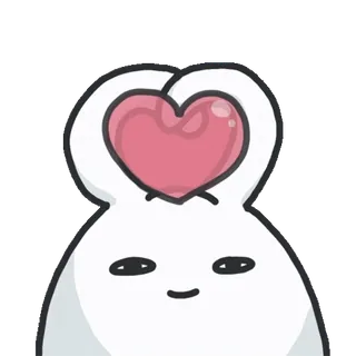 🐰 serce, miłość, słodkie, postać, kreskówka telegram sticker