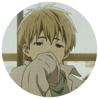 🤫 动漫, 男孩, 可爱, 肖像, 角色 whatsapp sticker