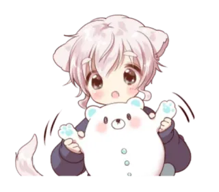 🍼 Anime, Chibi, Cartoon, Tier, Süß whatsapp sticker