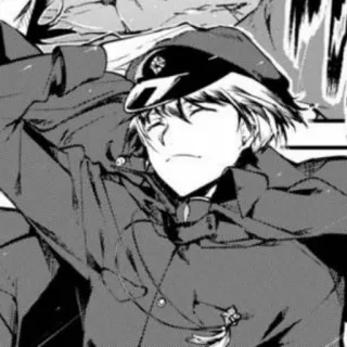 🗡 Anime, Militäruniform, Charakter, Zeichnung, Manga, Hut telegram sticker
