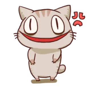 💢 gato, animal, desenho animado, adesivo, fofo, bravo telegram sticker