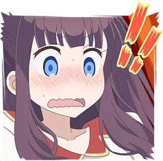 😳 anime, sorprendido, impactado, dibujos animados, chica, lindo telegram sticker