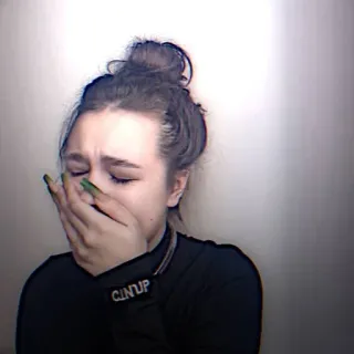 💍 CLNUP triste, chorando, emocional, mulher, adolescente, chateado telegram sticker