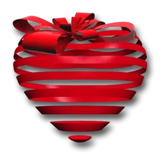 😲 coeur, amour, cadeau, rouge, ruban, Saint Valentin telegram sticker