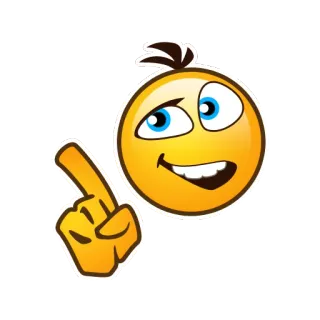 ☝ emoji, smiley, finger, gesture, pointing, hand telegram sticker