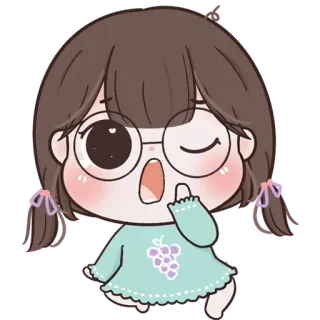 🧚‍♀ Dibujo animado, Chica, Lindo, Pegatina, Anime, Kawaii telegram sticker