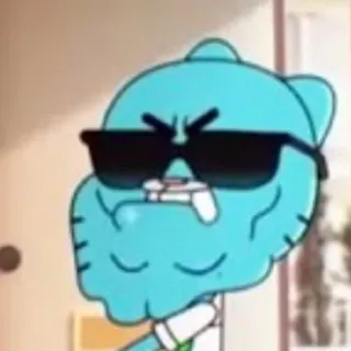 😎 Gumball The Amazing World of Gumball Cartoon, Lustig, Animiert, Gumball, The Amazing World of Gumball, Sonnenbrille whatsapp sticker