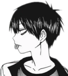 😝 アニメ, ベロ出し, 漫画, マンガ, 表情, いたずら telegram sticker