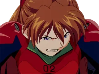 😡 Asuka Langley Soryu Neon Genesis Evangelion Anime, Personnage, Mecha, Evangelion, Asuka, Langley whatsapp sticker