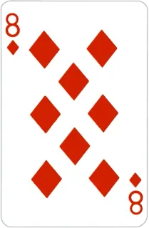 8⃣ Carta de juego, Diamantes, Ocho, Juego de cartas telegram sticker