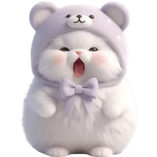 👹 gato, oso, lindo, animal, pegatina, dibujo animado telegram sticker