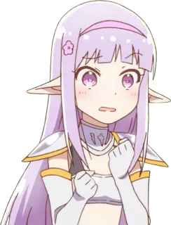 🤨 Anime, Mädchen, Elf, Kawaii, Niedlich whatsapp sticker