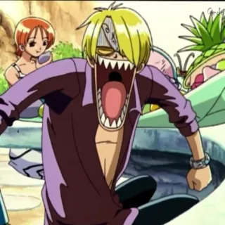 🏴‍☠️ Sanji One Piece anime, one piece, sanji, cartoon, funny, character whatsapp sticker