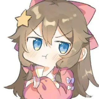 😒 Desenho animado, Anime, Fofo, Estrela, Menina, Rosa telegram sticker