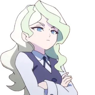 😑 Diana Cavendish Little Witch Academia anime, witch, Diana Cavendish, character, girl, confident telegram sticker