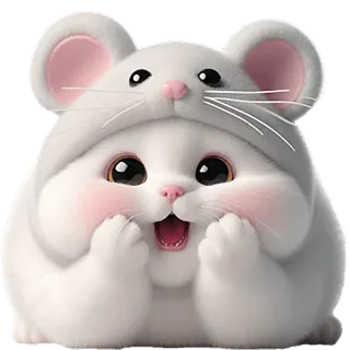 😱 แมว, หนู, สัตว์, น่ารัก, คาวาอิ, การ์ตูน, สติกเกอร์ whatsapp sticker
