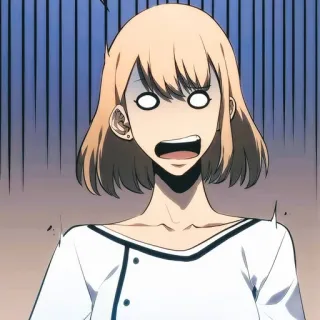 🧬 anime, manga, shocked, surprised, cartoon, woman telegram sticker