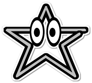 🌟 Звезда, Мультфильм, Глаза, Милый, Наклейка, Геометрический telegram sticker
