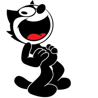 😂 Felix the Cat мультфильм, кот, классика, Феликс кот, анимация whatsapp sticker