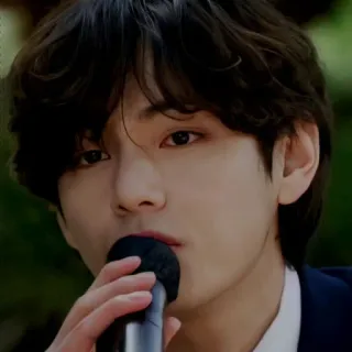 ⛓ V kpop, bts, v, chanteur, microphone, idole, coréen, musique telegram sticker