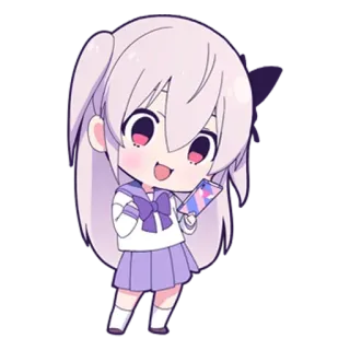 😊 Garota anime, Chibi, Uniforme escolar, Kawaii, Fofo, Anime telegram sticker