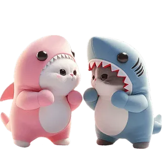 Парные Акулы @Nyasticks2 telegram stickers