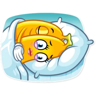 😳 Desenho animado, Banana, Almofada, Fofo, Sono telegram sticker