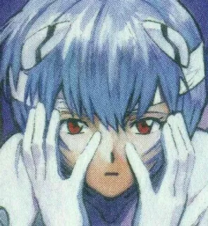 🌊 Rei Ayanami Neon Genesis Evangelion อนิเมะ, เรย์ อายานามิ, อีวานเกเลียน, ตัวละคร, ผู้หญิง, ท่าโพส telegram sticker