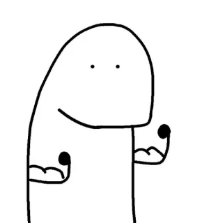 💪 Cartoon, Muskel, Anspannen, Arm, Figur, Meme telegram sticker