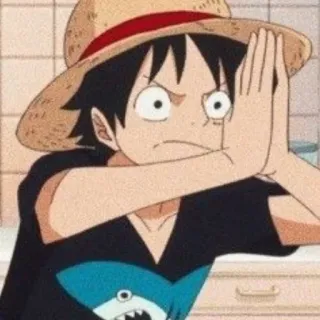 🙏 Luffy One Piece Anime, Mangá, Luffy, One Piece, Pirata, Chapéu de palha, Desenho animado whatsapp sticker