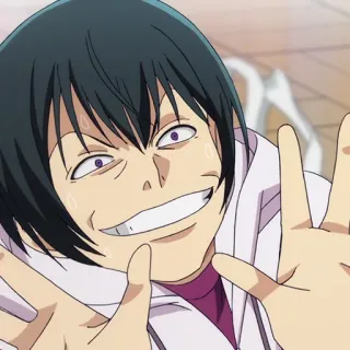 🌊 Anime, Engraçado, Rosto, Grand Blue, Mergulho, Comédia telegram sticker