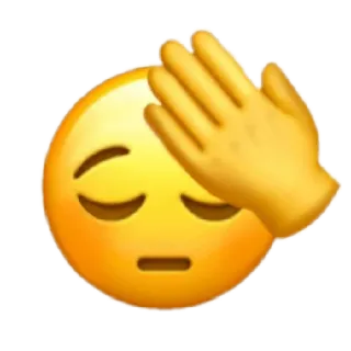 🥴 Emoji, Facepalm, Frustration, Triste, Déception telegram sticker